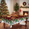 Christmas-Themed Tablecloth, Snowman Christmas Tree Pattern, Waterproof And Washable, For Indoor And Outdoor Party And Dinner Decoration