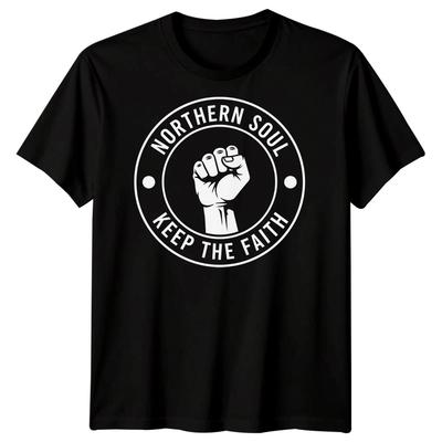 Northern Soul Keep The Faith Music Mens T-Shirt Graphic Fist