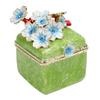 Cherry Blossom Jewelry Box Metal Exquisite Antique Style Jewelry Case Home Decor for Shelf Vanity Desk