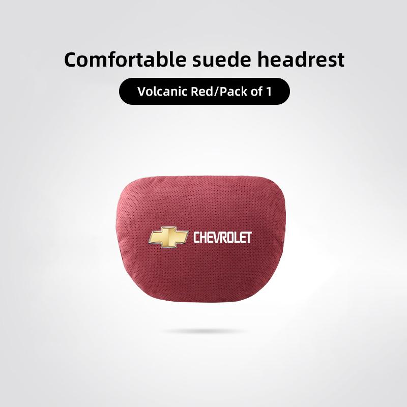 Car Logo Neck Pillow & Lumbar Support Set Breathable Headrest Cushion For Chevrolet Cruze Malibu Colorado Equinox Spark Keychain
