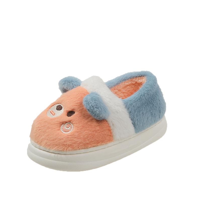 Children's cotton slippers autumn and winter new home indoor anti-skid warm cartoon boy and girl thickened cotton