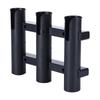 Wall Mounted Fishing Rod Holder Bracket 3 Rods Tube Plastic Boat Fishing Rod Racks Black Fishing Rod Holder