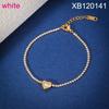 Fashion Love Heart Zircon Jewelry Set, Stainless Steel Necklace Bracelet Stud Earrings, Luxury Versatile Women's Jewelry Bulk