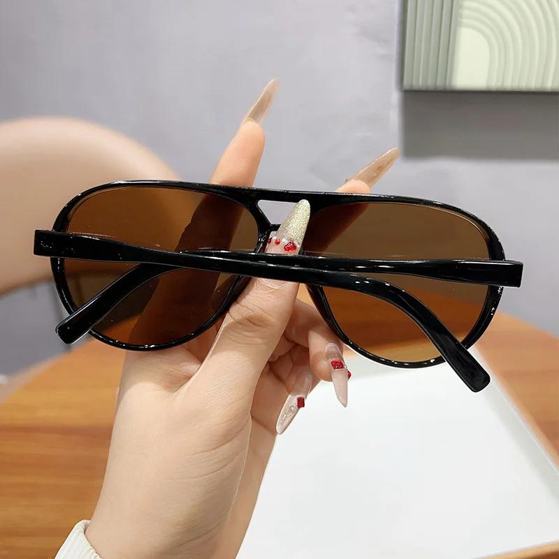 Fashion Women Large Frame Pilot Sunglasses UV400 Classic Driving Street Photography Sun Glasses Men Eyewear