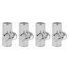 4PCS 25mm Boat Pipe Connector 316 Stainless Steel Folding Swivel Coupling Tube Joint Fittings for Marine Yacht