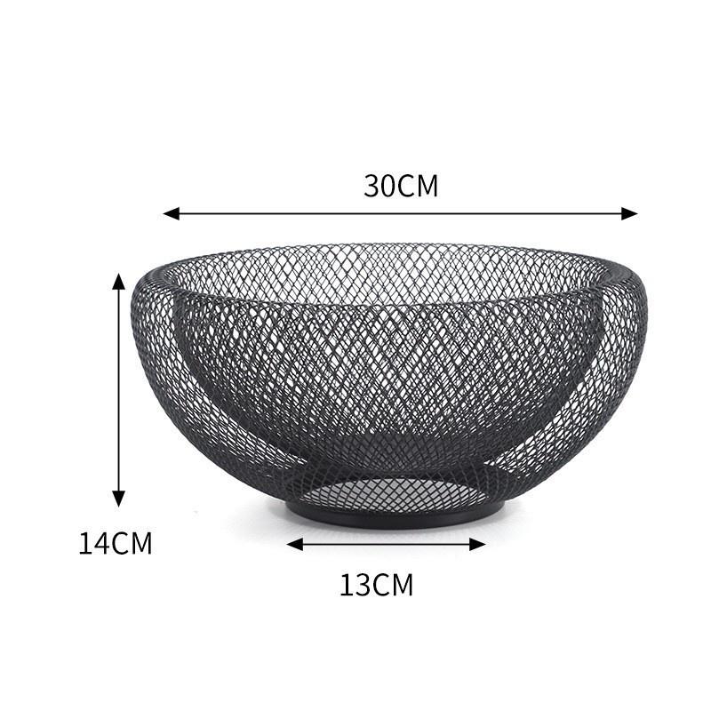 Iron Fruit Basket Modern Minimal Metal Snack Tray Coffee Table Centerpiece For Living Room Couples Christmas Gift