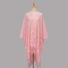 Autumn and Winter New Solid Color Lace Hollow Fringed Polyester Vest Long Elegant Women's Versatile Cheongsam Shawl