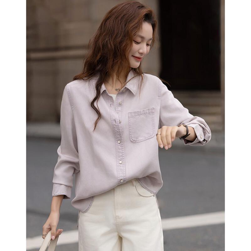 DEMANA Breathable Lyocell Loose Fit Lapel Shirt
