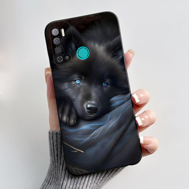 For Tecno Pouvoir 4 Pouvoir 4 Pro LC7 LC8 Case Luxury Cute Love Rabbit Funny Phone Casing Black Silicone Protective Back Cover