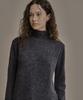Kkeulle Side Slit Turtleneck_Charcoal
