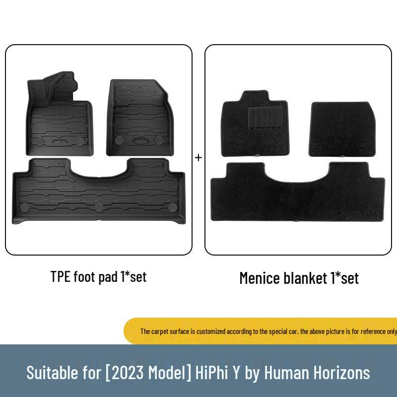 HiPhi Y Eco-Friendly TPE Floor and Trunk Mats for 23 Models by Hozon Auto