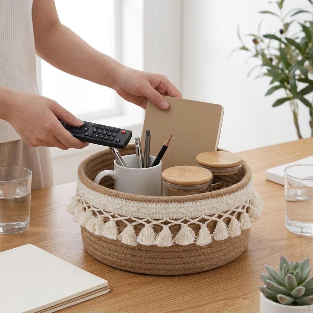 Basket for Makeup And Perfume, Organizer, Decoration, Storage Option Small Items in The Living