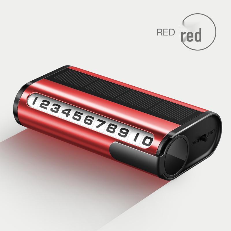 Solar-Powered Temporary Car Parking Number Plate with Hidden Phone Number
