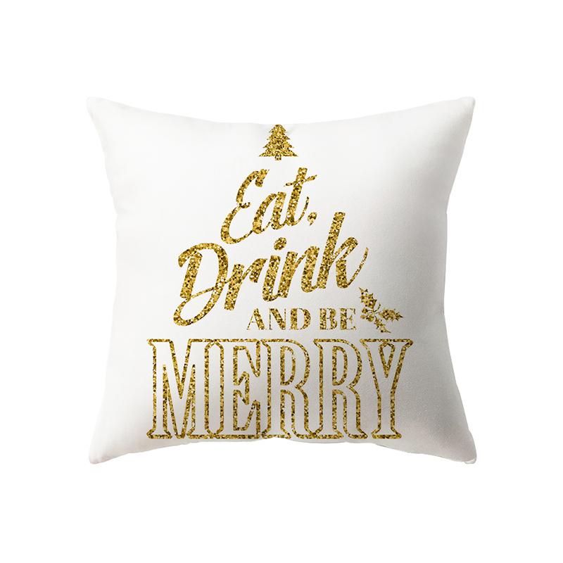 Christmas Theme Christmas Decoration Printing Pattern Cushion Cover Home Living Room Sofa Decoration Pillow Pillow Cover