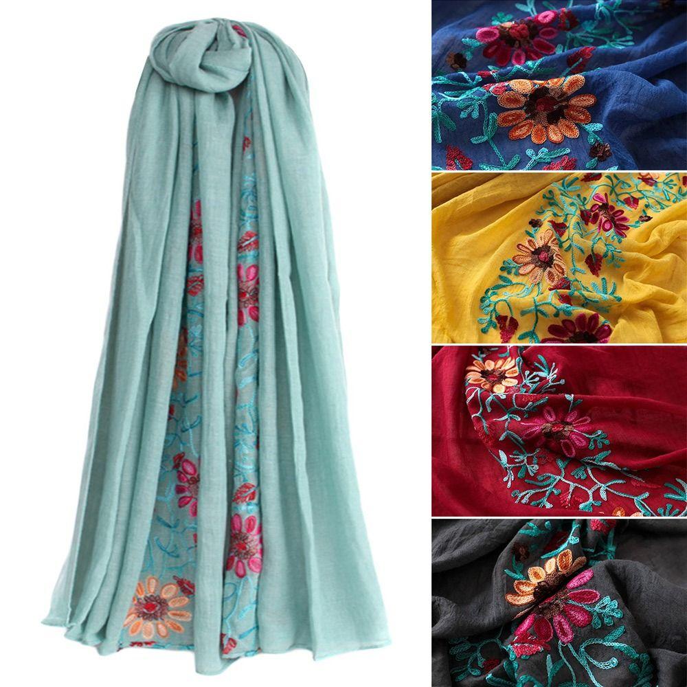 Weicher Strand-Schal Blumen-Bandana Damen Seidenschal