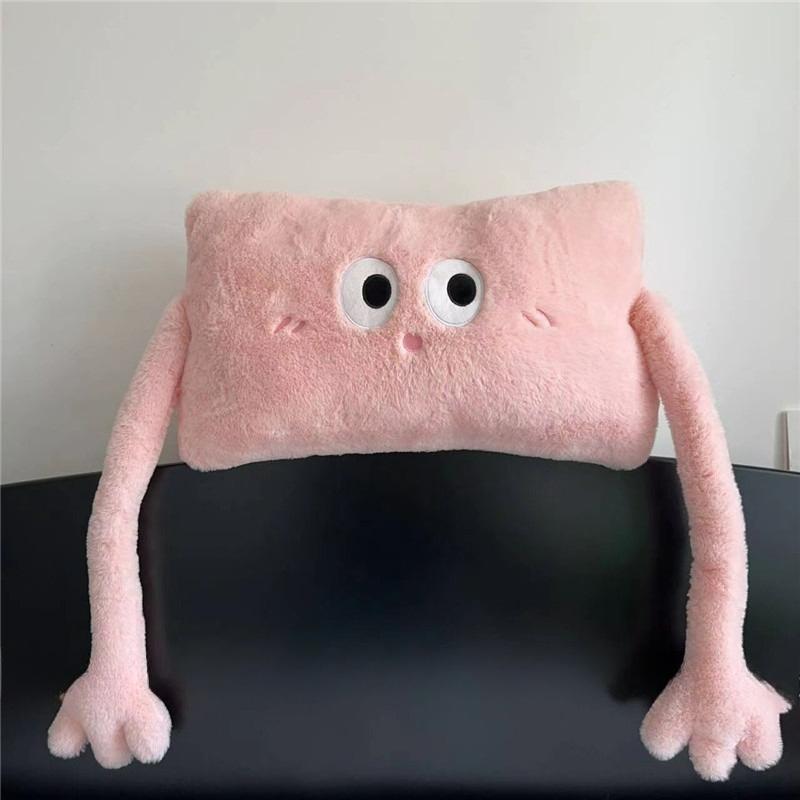 

2026 New Cute Cartoon Plush Back Cushion Soft Backrest Lumbar Support Pillow for Living Room Bedroom 60cm