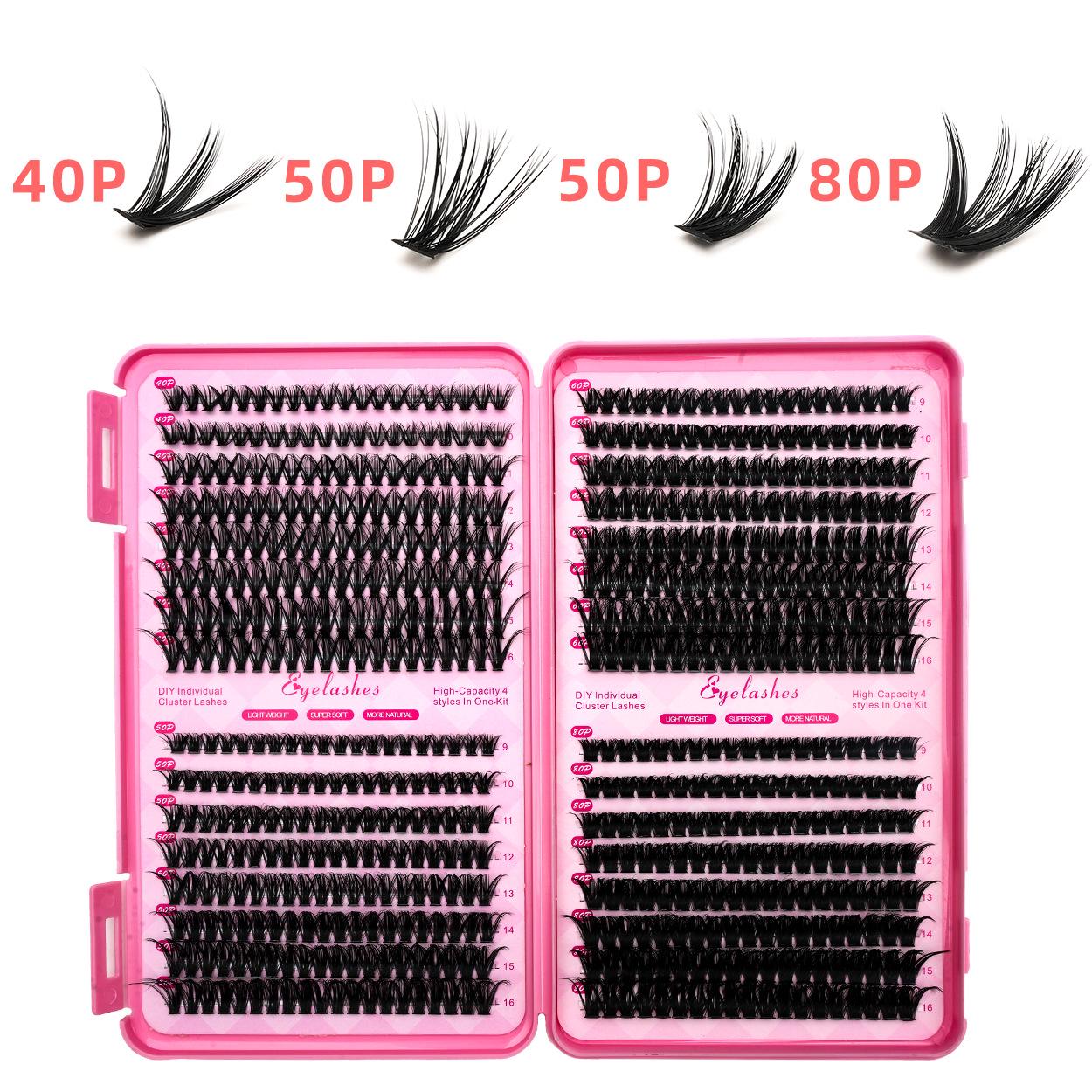 

Накладные ресницы Hot Melt D-завиток - 30D/40D, 32 ряда, смешанная длина, густые, сегментированные отдельные ресницы