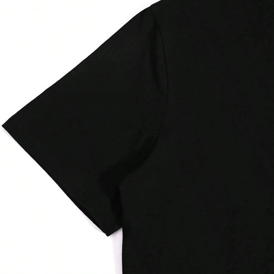 MenS Casual Cotton TShirt With Geometric Gaming Graphic Crew Neck Short Sleeve Slight Stretch Knit Fabric Summer Unisex Style