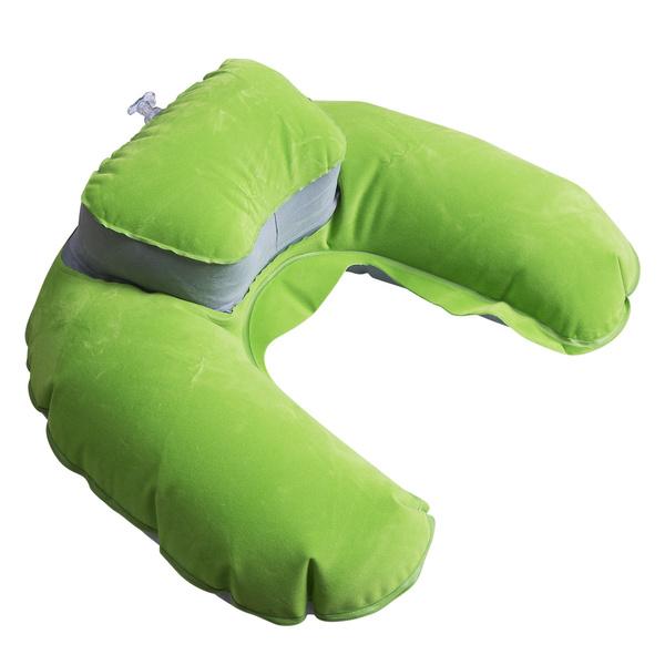 Inflatable U-Shaped Travel Neck Pillow with Cushioned Support