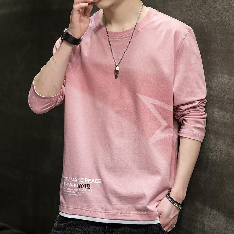 

Мужская футболка с длинным рукавом, весенне-осенний свободный свитер, утолщенная базовая футболка, осенняя одежда, хлопок 8XL