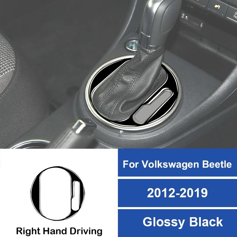 1PC Real Carbon Fiber For Volkswagen Beetle 2012-2019 Car Gear Shift Panel Frame Decoration Sticker Auto Interior Accessories
