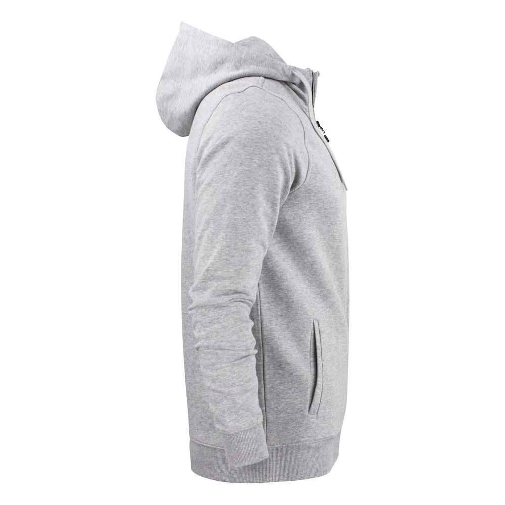 Printer Mens Overhead Melange Full Zip Hoodie
