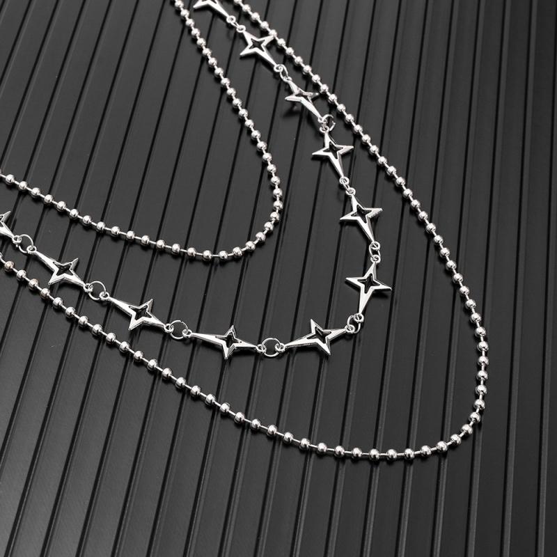 Retro Punk Rock Star Pants Waist Chain Men Women Jeans Chains Metal Sphere Pendant Keychain Accessory Jewelry Gift