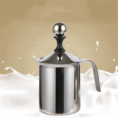 Double Layer Filter Manual Milk Frother Easy Clean Hand Pump Milk Foamer Cappuccino