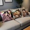 Anime Manga Fanart Cool L-Levi A-Ackerman Comfortable Soft Pillow Case for Sofa Living Room Home Office Decor Protective Covers