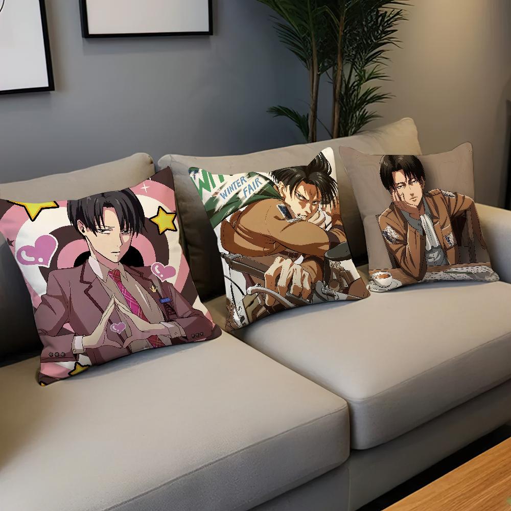 Anime Manga Fanart Cool L-Levi A-Ackerman Comfortable Soft Pillow Case for Sofa Living Room Home Office Decor Protective Covers