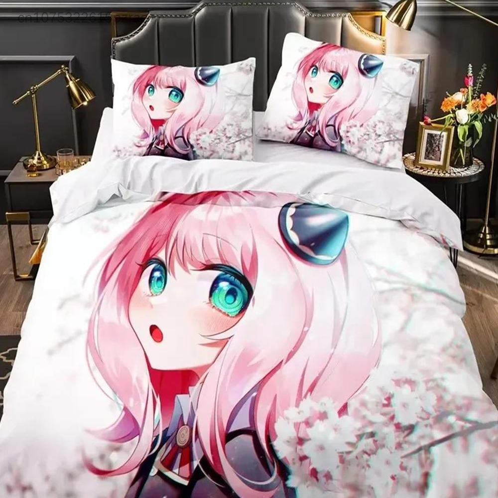 3D Print Anime SPY×FAMILY Anya Forger 3D Duvet Cover Bedding Set Comforter Linen Pillowcases Home Decor Single Double King Queen