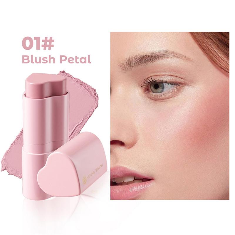 

6-цветные румяна Heart Blush Cream Водостойкий полноцветный контурирующий карандаш для лица Мусс-корректор для лица Румяна Velvet Lipstick 3-в-1