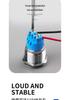 19mm/22mm Stainless Steel LED Flashing Buzzer, Intermittent Sound, 12V/24V