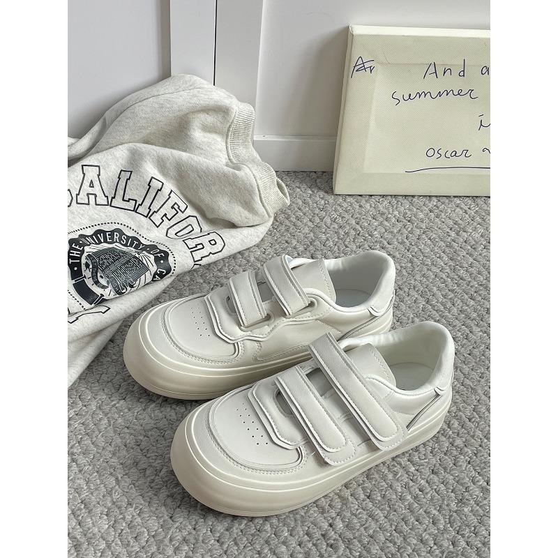 New Products Are On Sale In Spring, New Velcro Leather Board Shoes, Breathable and Versatile Little White Shoes 3335