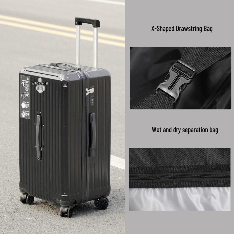 TOUO Large Capacity ABS&PC Suitcase with Password Lock 22 inches