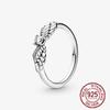 Voguish Fashionable  Color Rings Sparkling Angel Wings Polished Open Heart Geometric Shapes Open Rings Women Anniversary