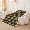 School Bus Blanket Yellow Bus Pattern Fleece Throw Kids Room Decor Back to School Theme Cozy Bed Cover