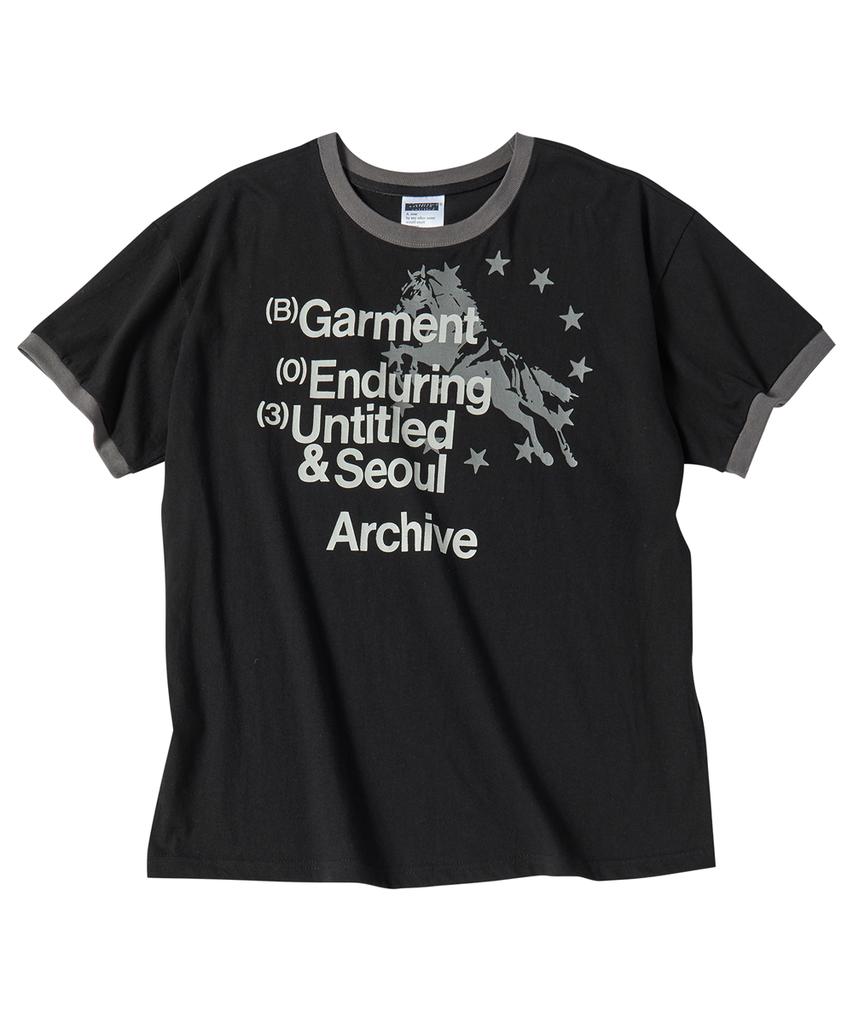 Eontaiteulseoul Archive Unicorn Ringer Crop Short Sleeve Black