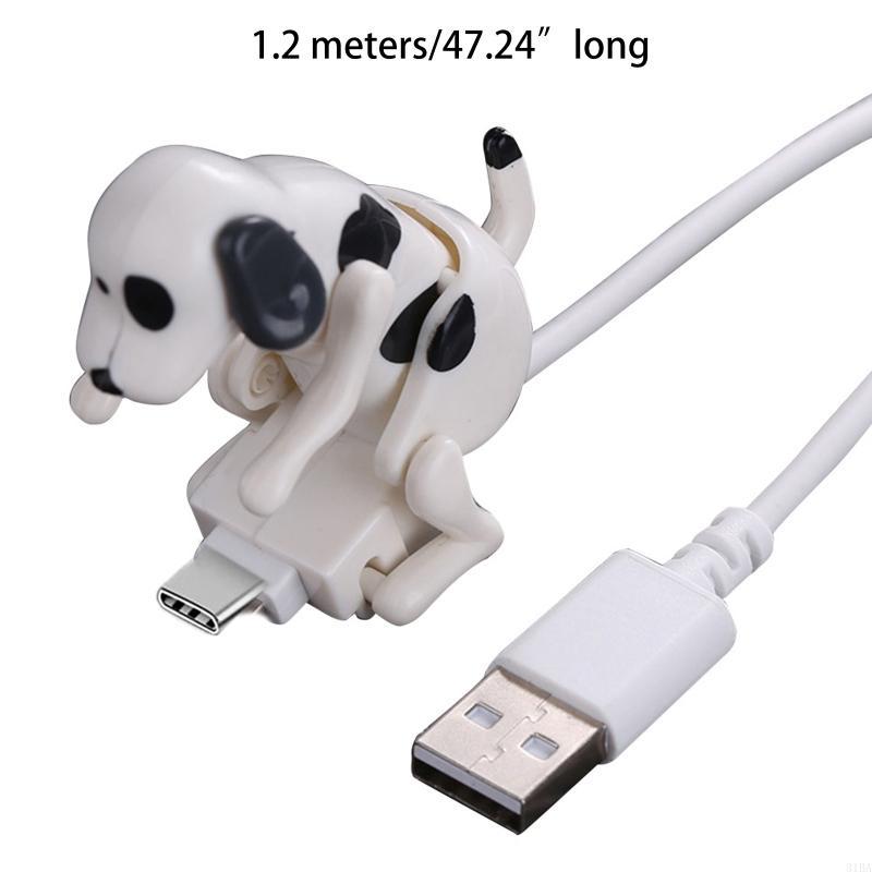 Funny for Touch Dog Phone Charger Cable for Type-C Moving Stray Dog Fast Charging USB C Cable with for Touch Switch