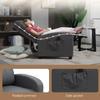 Recliner Armchair, Massage Faux Leather Push Back Reclining Chair with Adjustable Leg Rest, Side Pocket, for Home Living Room Theatre, Grey