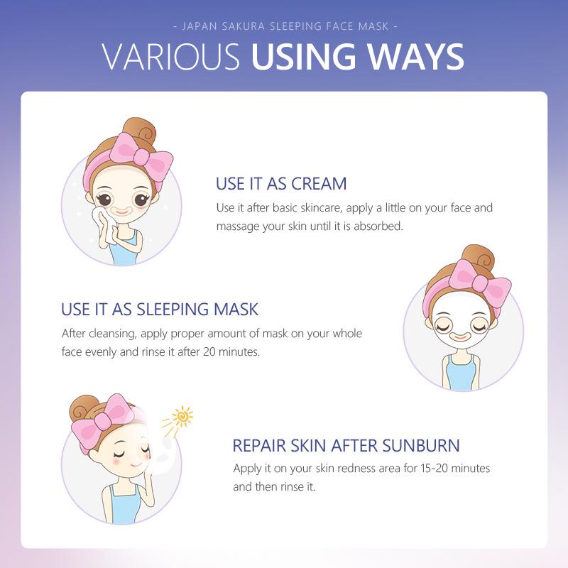 LAIKOU Sakura Hydrating No-Wash Night Mask 80g