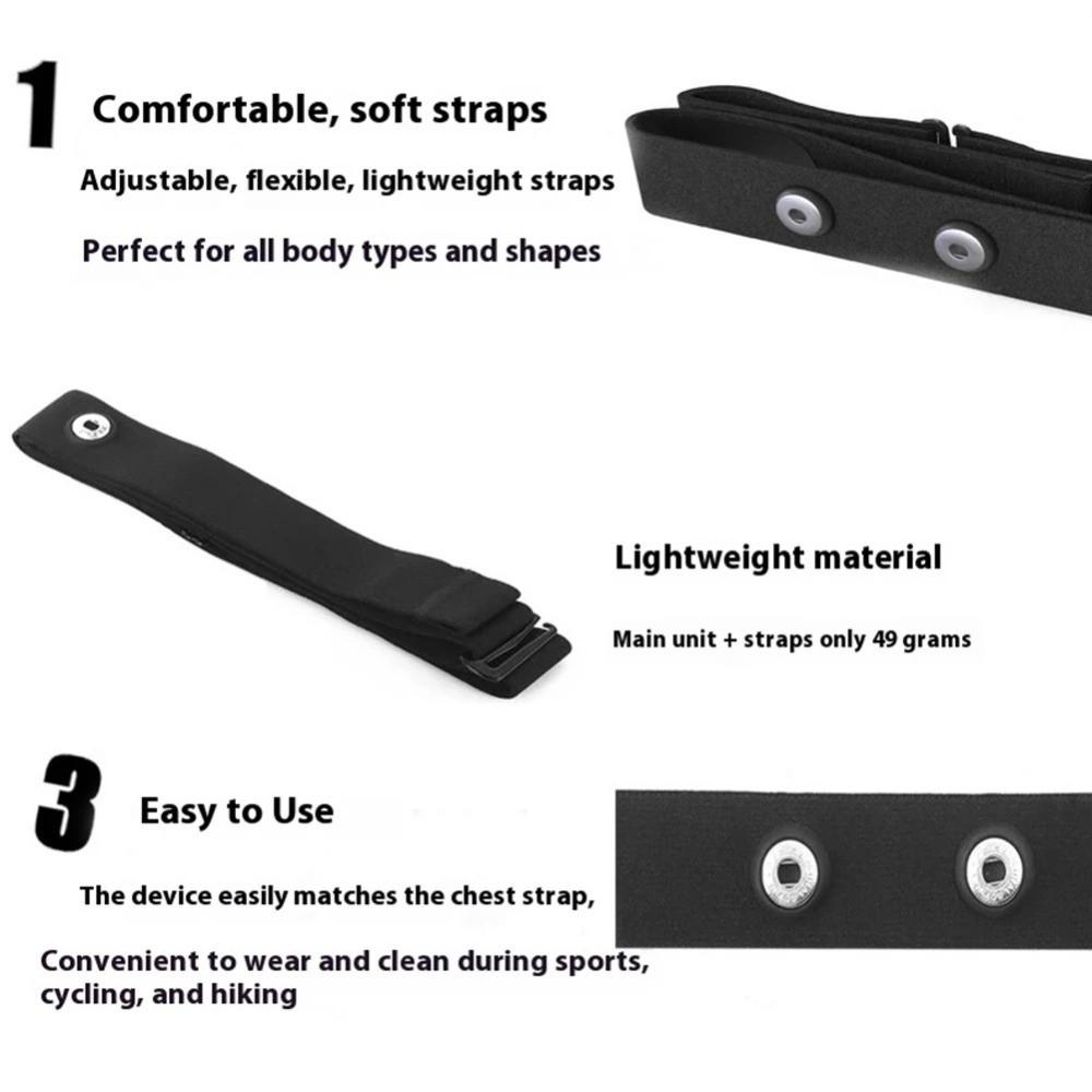 Soft Replacement Strap for Polar H7 H9 H10Garmin Wahoo Magene Coospo Transmitters Fitness Training