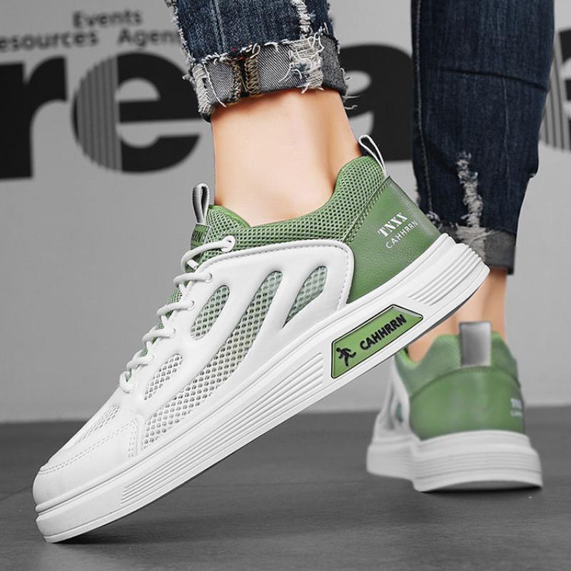 Marke Herren Mesh Freizeit-Sneaker Plateau Schnürschuhe Sommer Outdoor Lässig Wandern Board Schuhe für Herren Zapatos Casuales