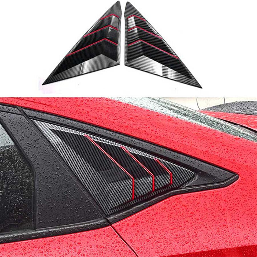 Side Air Vent Window Louver Cover Carbon Fiber Red ABS Cover For Honda Civic 11th 2022+ Sedan