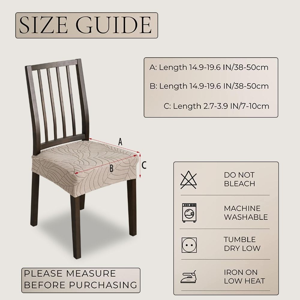 Solid Color Chair Seat Cover Washable Anti-dirty Chair Slipcover Chair Cushion Cover Restaurant