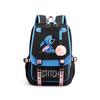 (Blue) Stitch Students Backpack Boys Girls Outdoor Cartoon Daypack With Usb Charge  Port