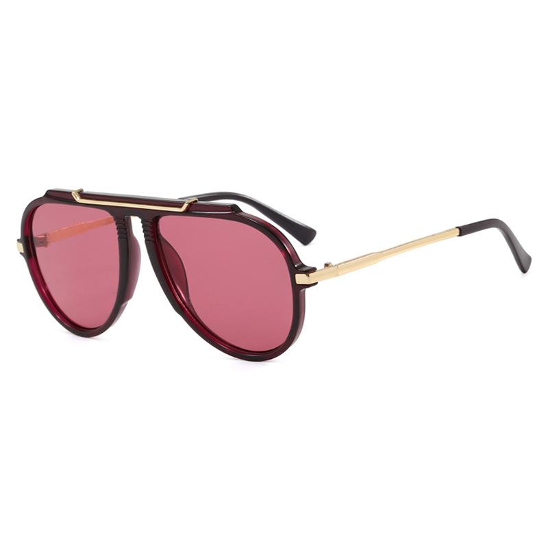 Personalized toad-shaped single beam sunglasses, new European and American sunglasses, retro fashion UV-proof sunglasses