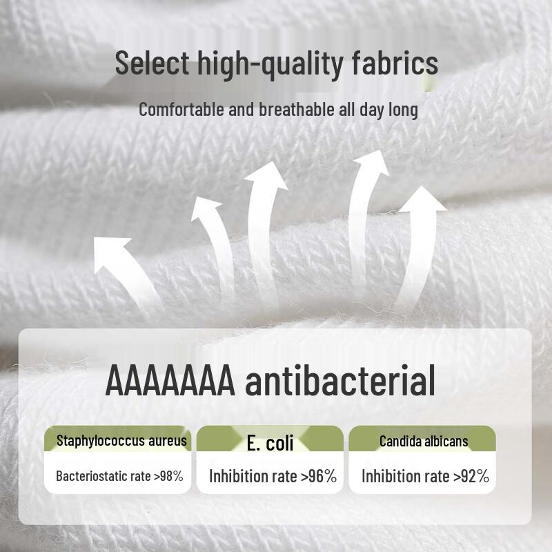 Men's 10-Pair Mid-Calf Letter Pattern Antibacterial Socks