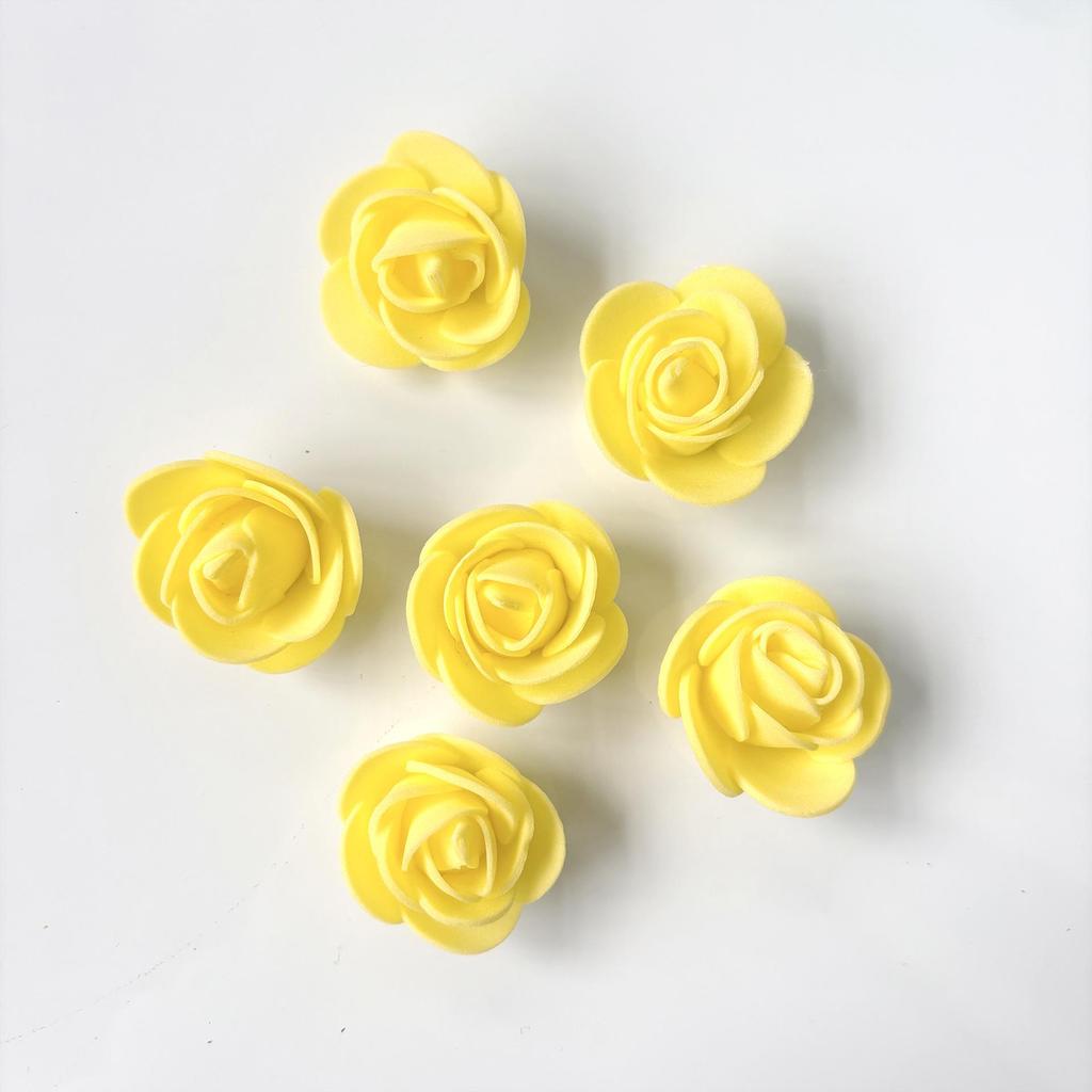 Trandafiri din spumă PE de 3,5 cm, 200 buc, Demontabili pentru Ursuleți din Spumă, Coroane și Decorațiuni