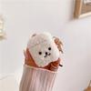 Plush embroidered dog apple AirPods pro2/3 generation bluetooth wireless headset case cute simple application